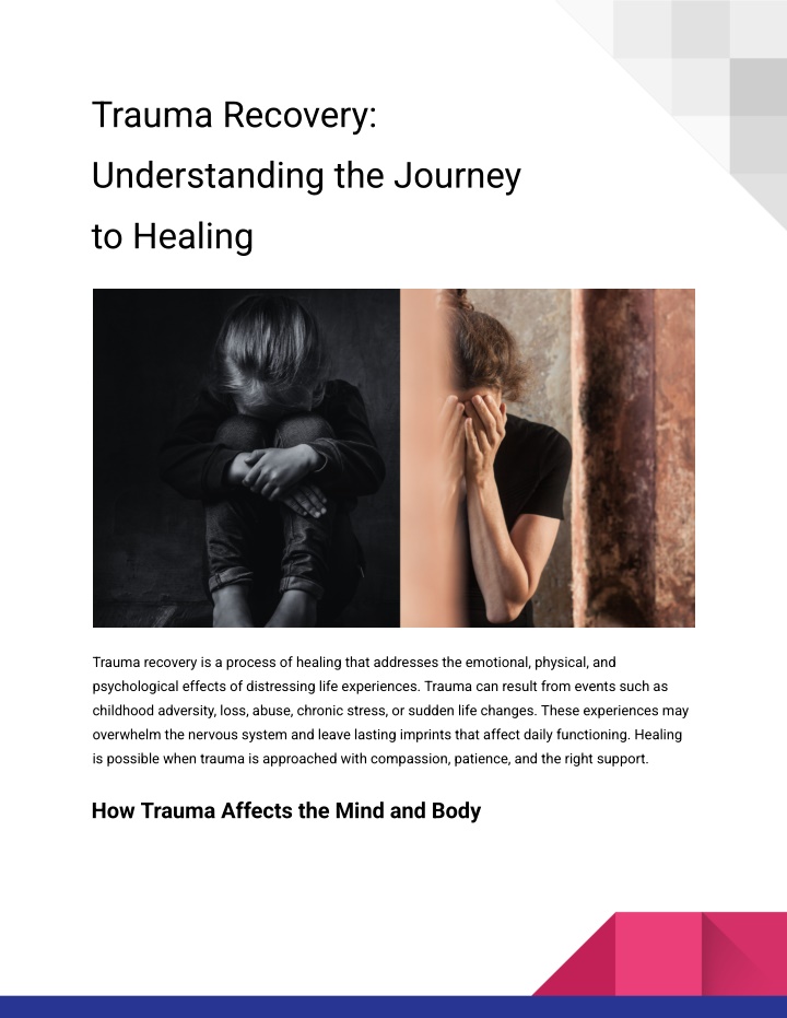 PPT - Trauma Recovery_ Understanding the Journey to Healing PowerPoint ...