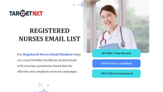 Boost Your Marketing Reach and Connect with Registered Nurses Using Our List