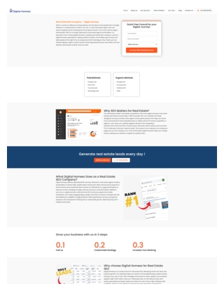 Real Estate SEO Company – Digital Homeez