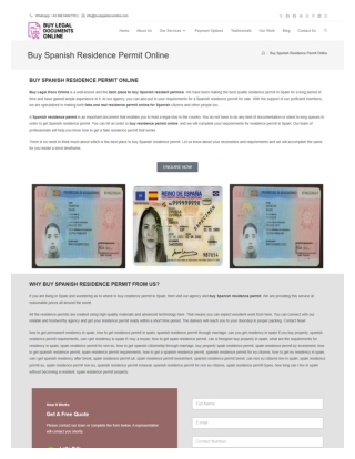 Buy Spanish Residence Permit Online in france - buylegaldocsonline.com