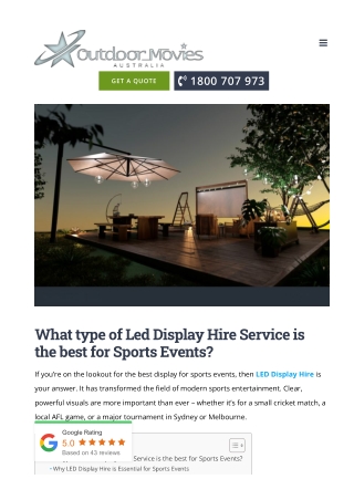 Led Display Hire For Sports Events Big Crowds Actually See Clearly