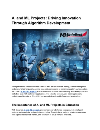 AI and ML Projects_ Driving Innovation Through Algorithm Development