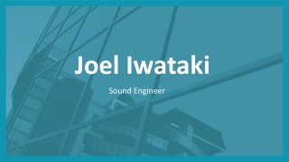 Joel Iwataki - A Frequency-to-Feeling Designer