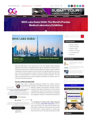 WHX Labs Dubai 2026: The World’s Premier Medical Laboratory Exhibition