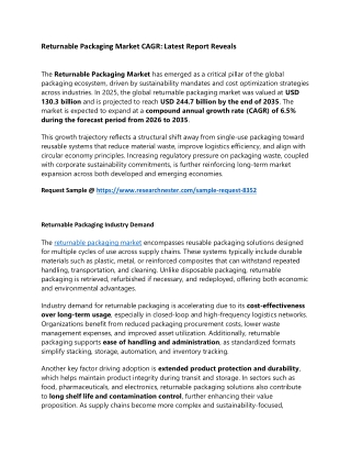 Returnable Packaging Market