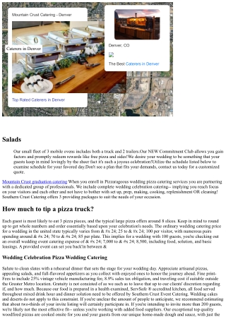 Pizza Catering Wedding Celebration In Los Angeles, Orange Region, Inland Empire