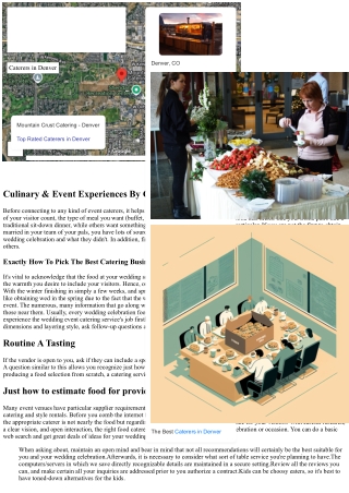 8 Ideas For Picking Your Excellent Wedding Event Food Caterer Mbm