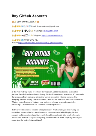 8 Digital Sources Known for Selling Old GitHub Accounts