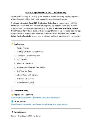 PPT - Oracle Integration Cloud Online Training Real-time support from ...