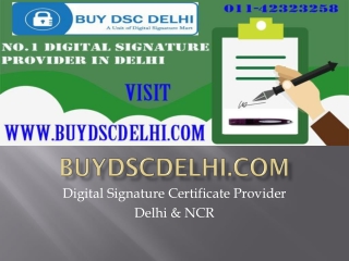 Digital Signature Certificate Services in Delhi