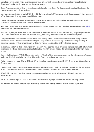 Indicators on tubidy download mp3 You Should Know