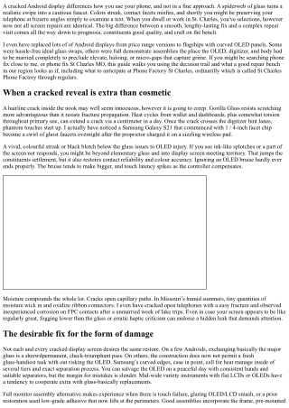 Android Screen Repair St Charles: Cracked Glass to Full Replacement