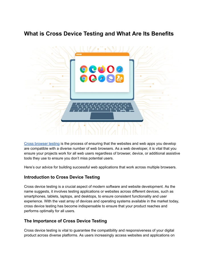 Cross Testing Calulation PPT - What is Cross Device Testing and What Are Its Benefits PowerPoint ...