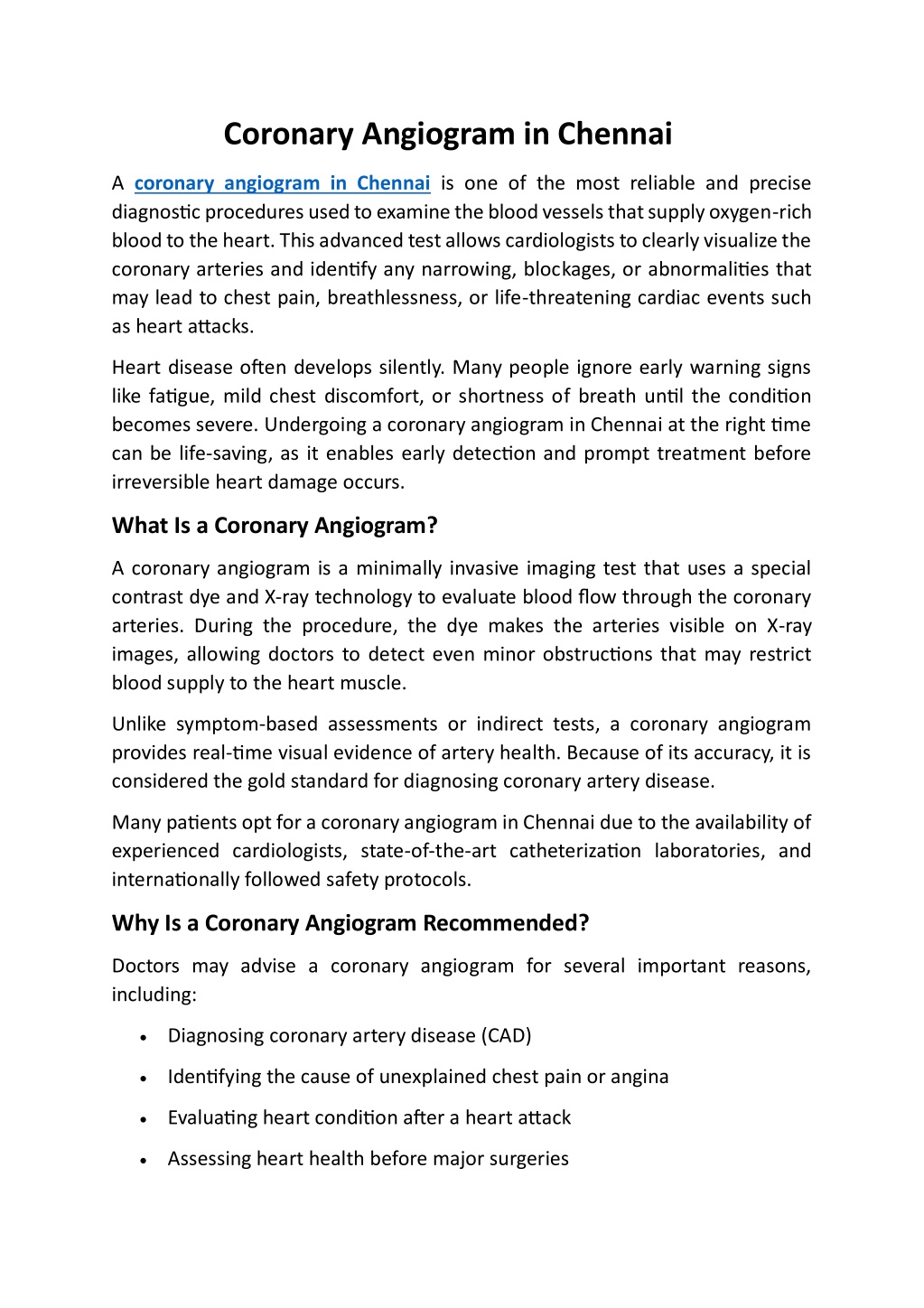 PPT - Coronary Angiogram in Chennai PowerPoint Presentation, free ...