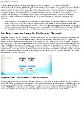 Incorporated Treatments: Sermorelin With Ipamorelin