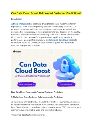 Salesforce Data Cloud Training Ameerpet - Cloud Training Ameerpet