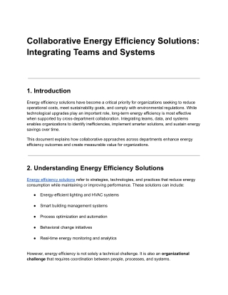 Energy Efficiency Solutions for Sustainable Manufacturing