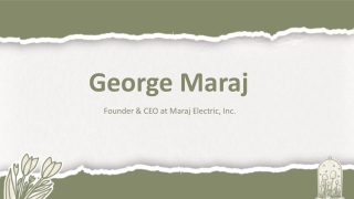 George Maraj - A Future-Focused Thinker - New York