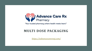 Multi Dose Packaging