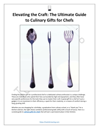Premium Culinary Gifts for Chefs