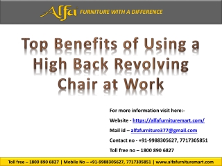 High Back Revolving Chair