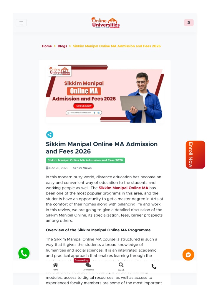 PPT - Sikkim Manipal University Online MA Review 2026: Specializations ...