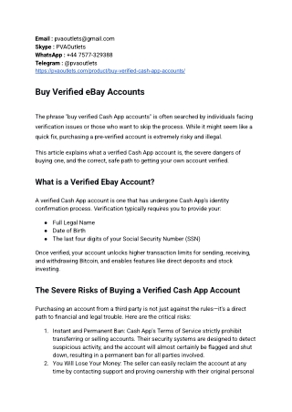 The Trust Behind Buying Verified Ebay Accounts