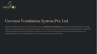 Cold Room Manufacturers