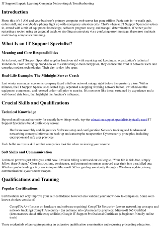 IT Support Specialist: Mastering Computer Networking & Troubleshooting