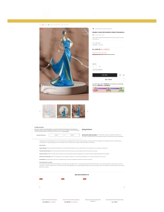Modern Lady Wine Bottle Holder Showpiece