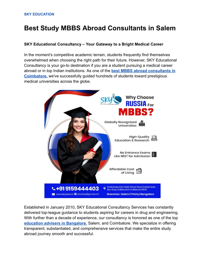 PPT - Best Study MBBS Abroad Consultants in Salem PowerPoint ...