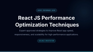 React JS Performance Optimization Techniques