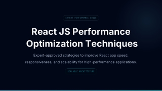 React JS Performance Optimization Techniques