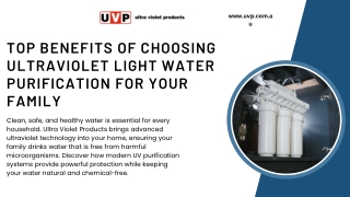Ultraviolet Light Water Purification