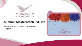 Sumiran Masterbatch Pvt. Ltd.- Plastic Masterbatch Manufacturers & Supplier
