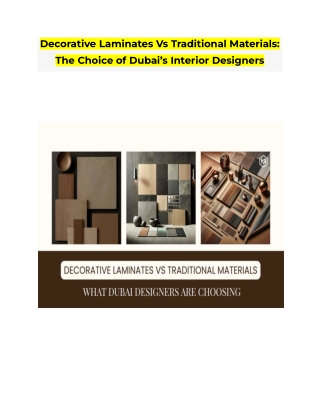 Decorative Laminates Vs Traditional Materials_  The Choice of Dubai’s Interior Designers