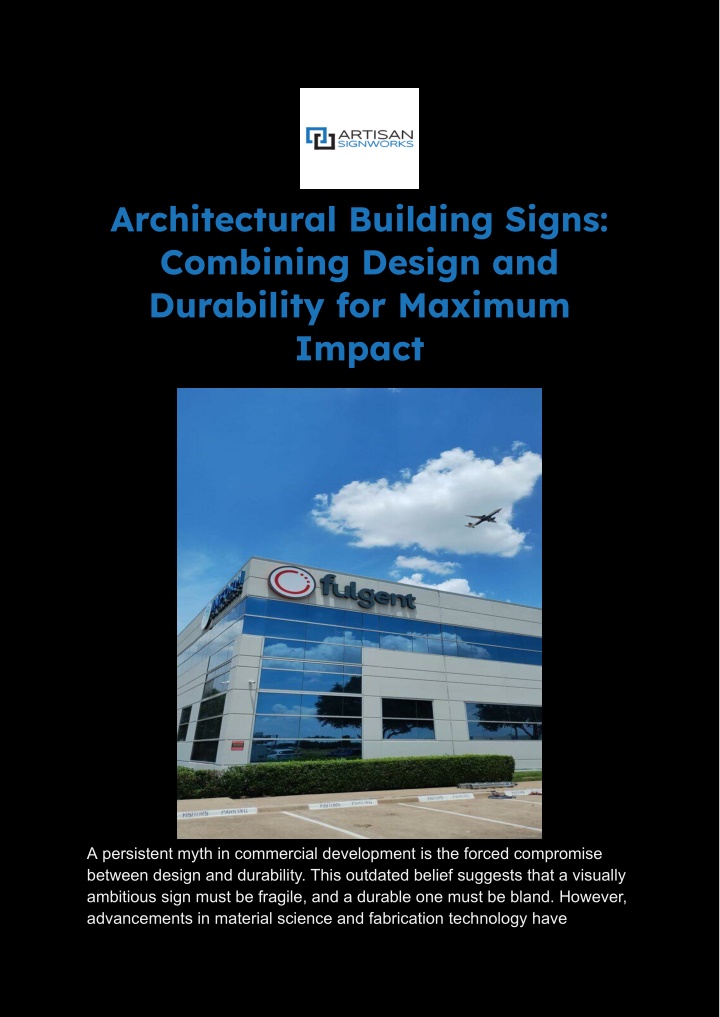 Combining Signs PPT - Architectural Building Signs: Combining Design and Durability for ...