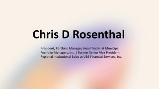 Chris D Rosenthal - A Income-and-Growth Navigator - Novelty, Ohio