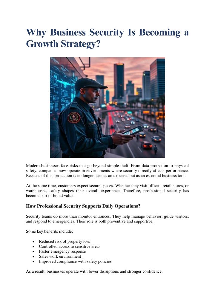 PPT - Why Business Security Is Becoming a Growth Strategy? PowerPoint ...
