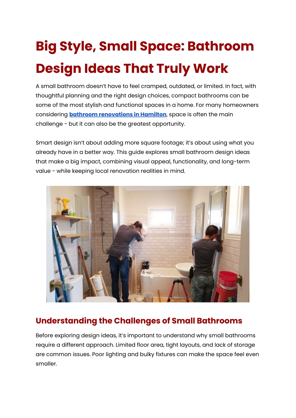 PPT - Big Style, Small Space_ Bathroom Design Ideas That Truly Work ...