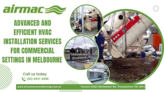 Advanced and Efficient HVAC Installation Services for Commercial Settings in Melbourne