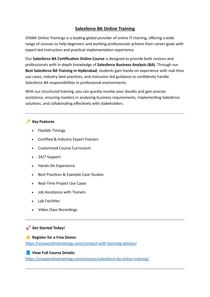 PPT - Salesforce BA Online Coaching Classes In India, Hyderabad ...