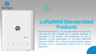 LoRaWAN Gateways by Manthink Technology  Reliable IoT Connectivity
