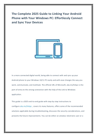The Complete 2026 Guide to Linking Your Android Phone with Your Windows PC