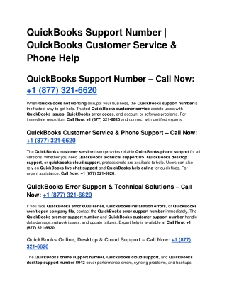 What is the phone number for QuickBooks desktop support?