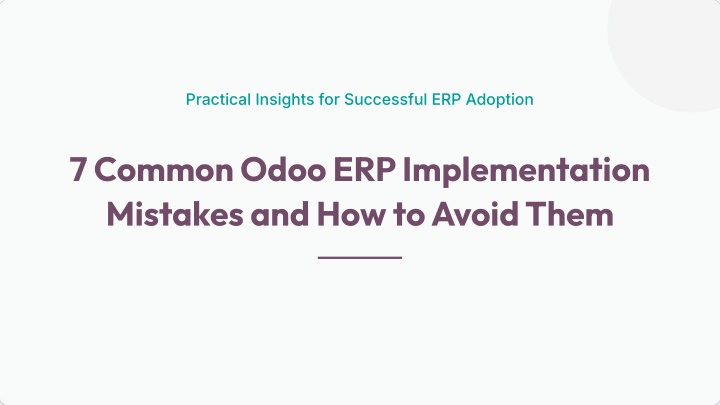 PPT - 7 Common Odoo ERP Implementation Mistakes and How to Avoid Them ...