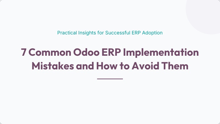 PPT - 7 Common Odoo ERP Implementation Mistakes and How to Avoid Them ...