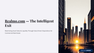 Realmo.com — The Intelligent Exit: Data-Driven CRE Dispositions