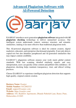 Advanced Plagiarism Software with AI