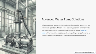Trusted Water Pump Solutions